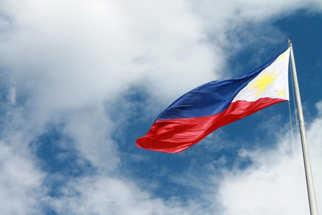 philippines, flag, filipino, nation, asia, flying, waving, banner, government, patriot, national, country, symbol, blue banner, filipino, filipino, filipino, filipino, filipino